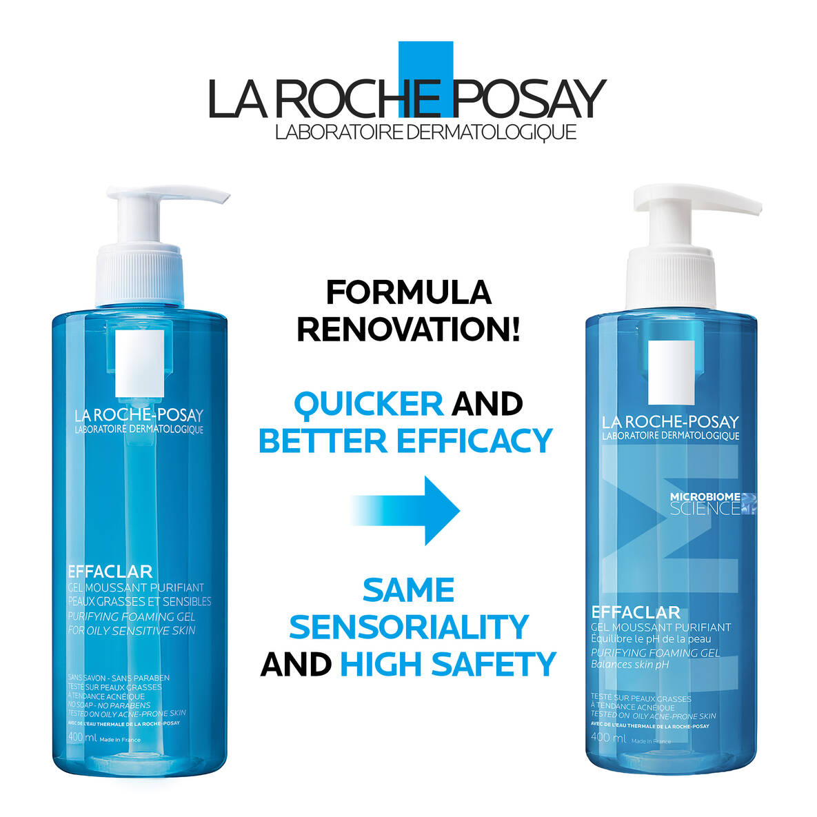 La Roche-Posay Effaclar Acne Foaming Cleansing Gel for Oily and Acne Prone Skin 400ml