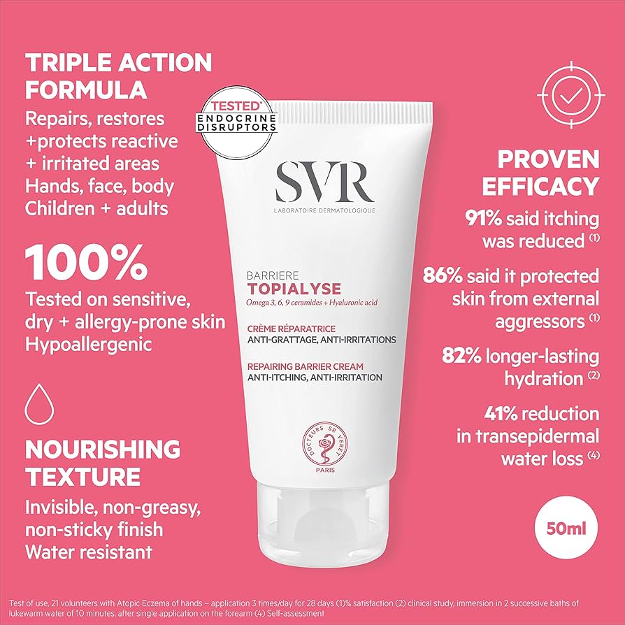 SVR Cream Topialyse Barriere For Dry Reactive Irritated Skin 50 ml