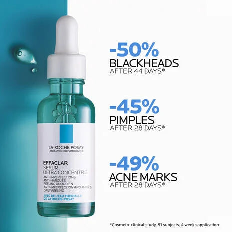 La Roche-Posay Effaclar Acne Serum with Salicylic Acid and Niacinamide for Oily and Acne Prone Skin 30ml